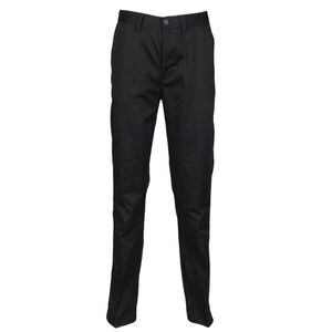Henbury Womens/Ladies Flat Fronted Pants / Black
